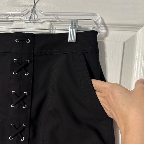 Express Lace/Grommet Front Mini Skirt - Picture 8 of 16